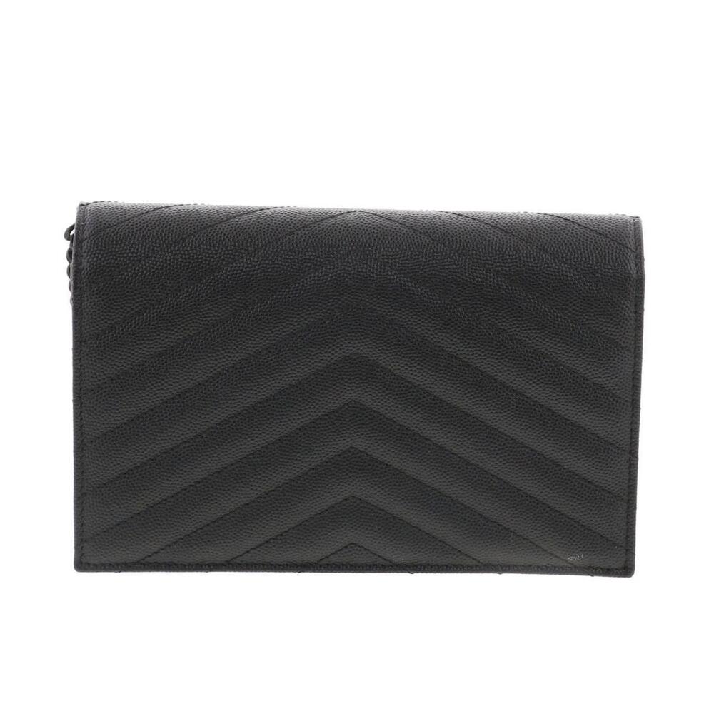 Saint Laurent Yves Cassandra Envelope Shoulder Bag Black - Picture 3 of 6